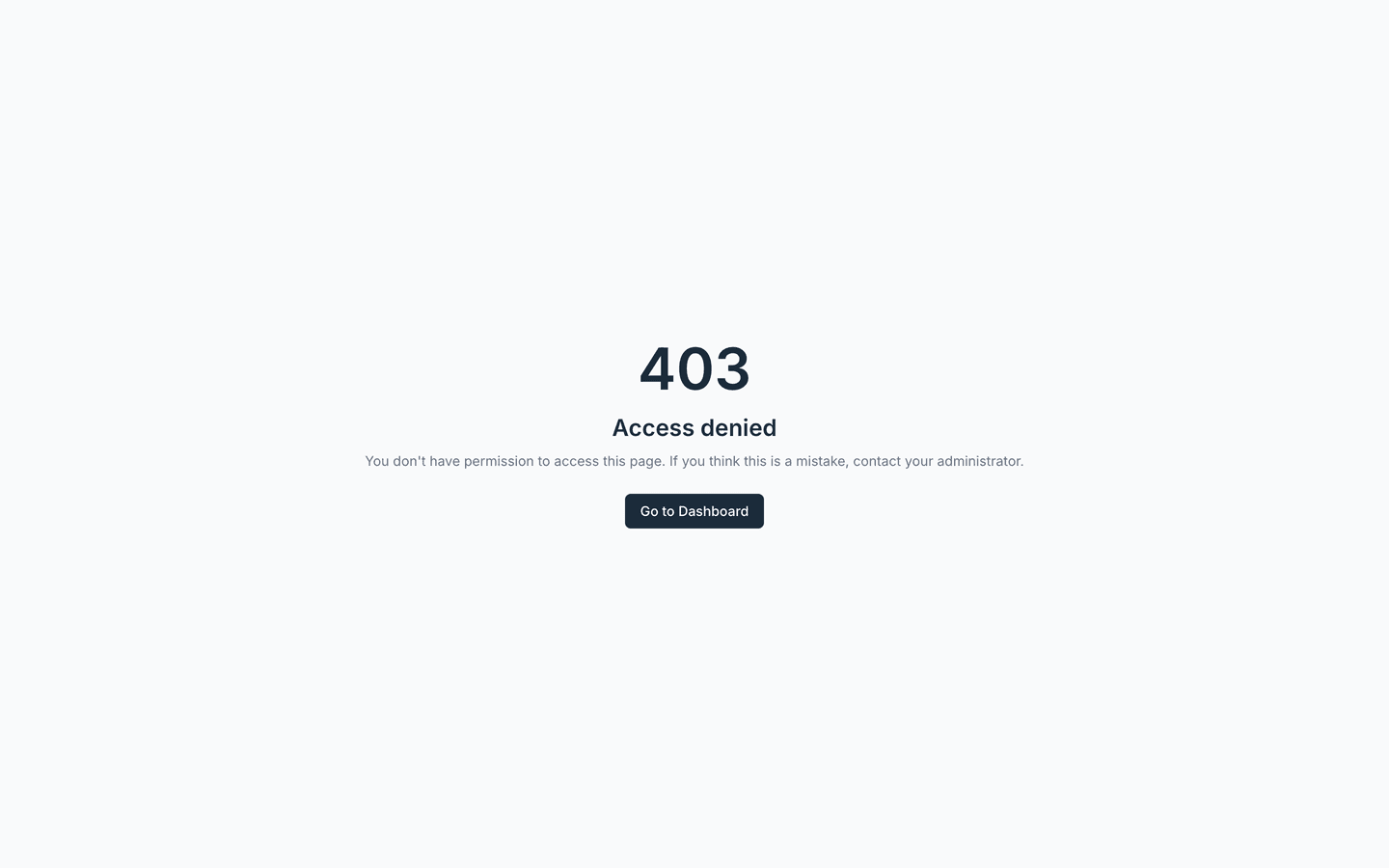 The SMTP connector at /connectors/smtp as a Contributor sees it — the role check returns 403.